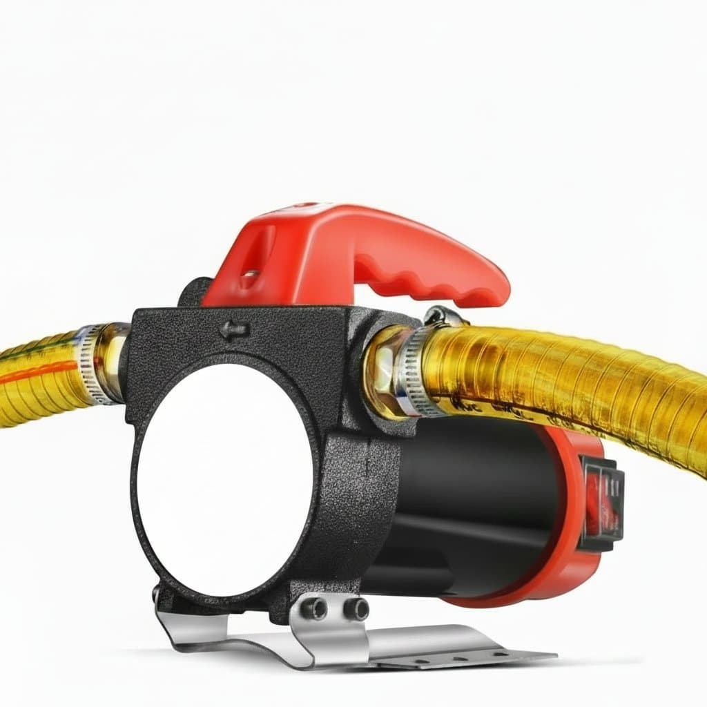 Electric Fuel Transfer Pump, 12V/24V/220V, 12GPM, with automatic start-stop, functions similarly to a power steering pump for fluid transfer.