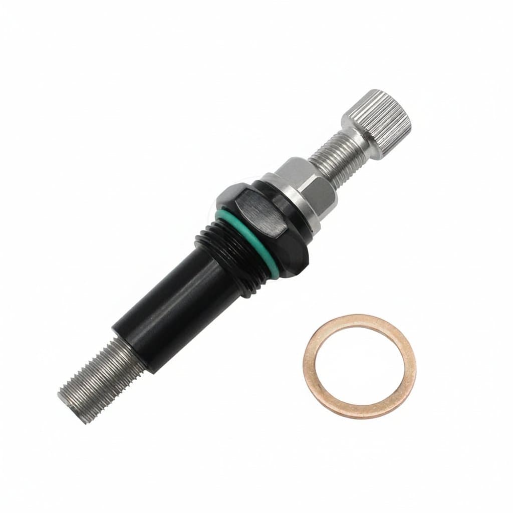 Cam timing chain tensioner for BMW G650 and F650-F800 series motorcycles, regulating chain tension for smooth engine operation.