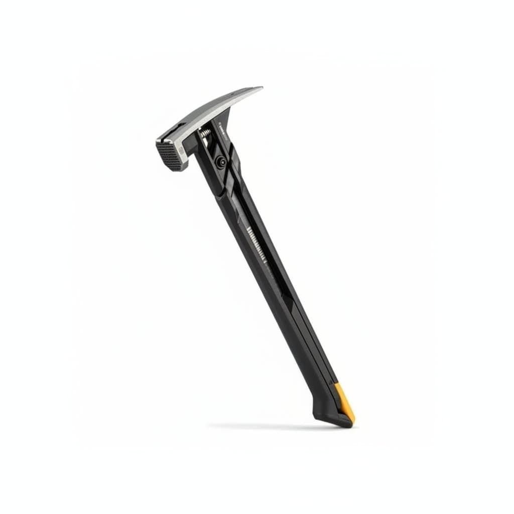 TOUGHBUILT ShockStop steel rip hammer with milled face, available in 20oz and 24oz weights. Features vibration-reduction technology for framing work.