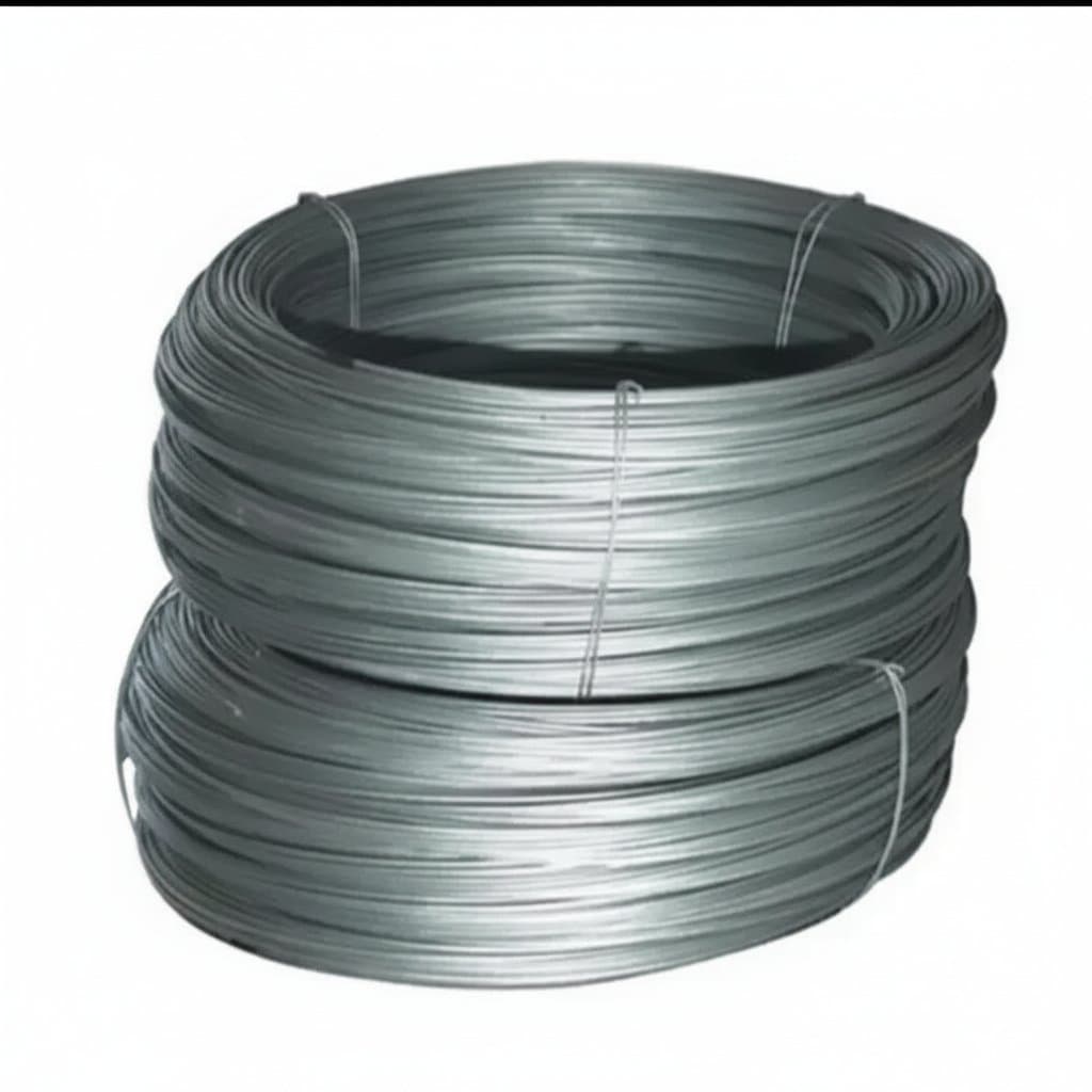 Coiled galvanized high-purity soft iron wire (Fe99.9-99.99%) for various industrial and crafting applications, emphasizing durability.