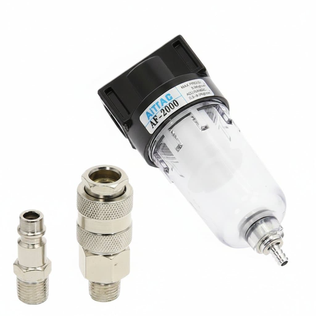 1/4 BSP Pneumatic Filter | Oil-Water Separator for Air Compressors | Heavy-Duty Copper Construction - Image 1