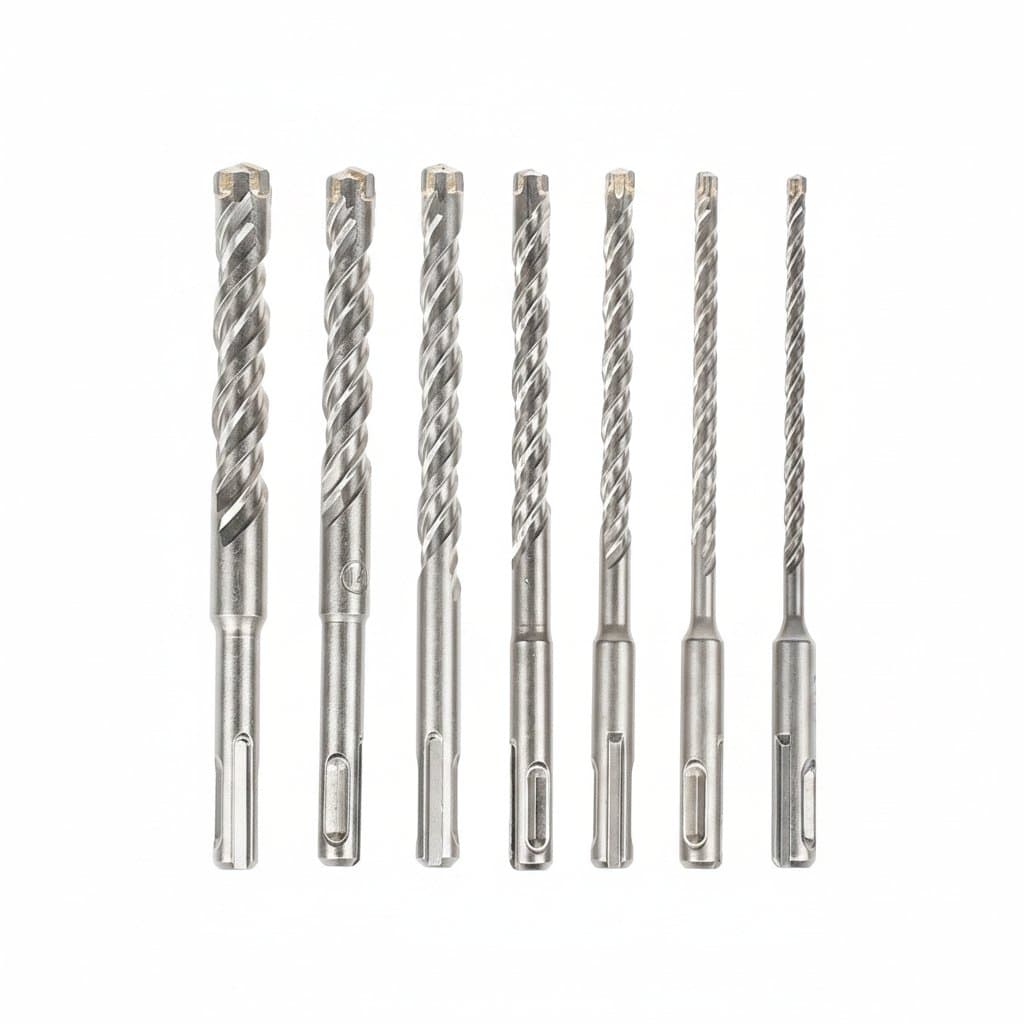 SDS Plus Drill Bits | Carbide Cross Tip Set for Concrete & Masonry | 4-12mm x 110mm