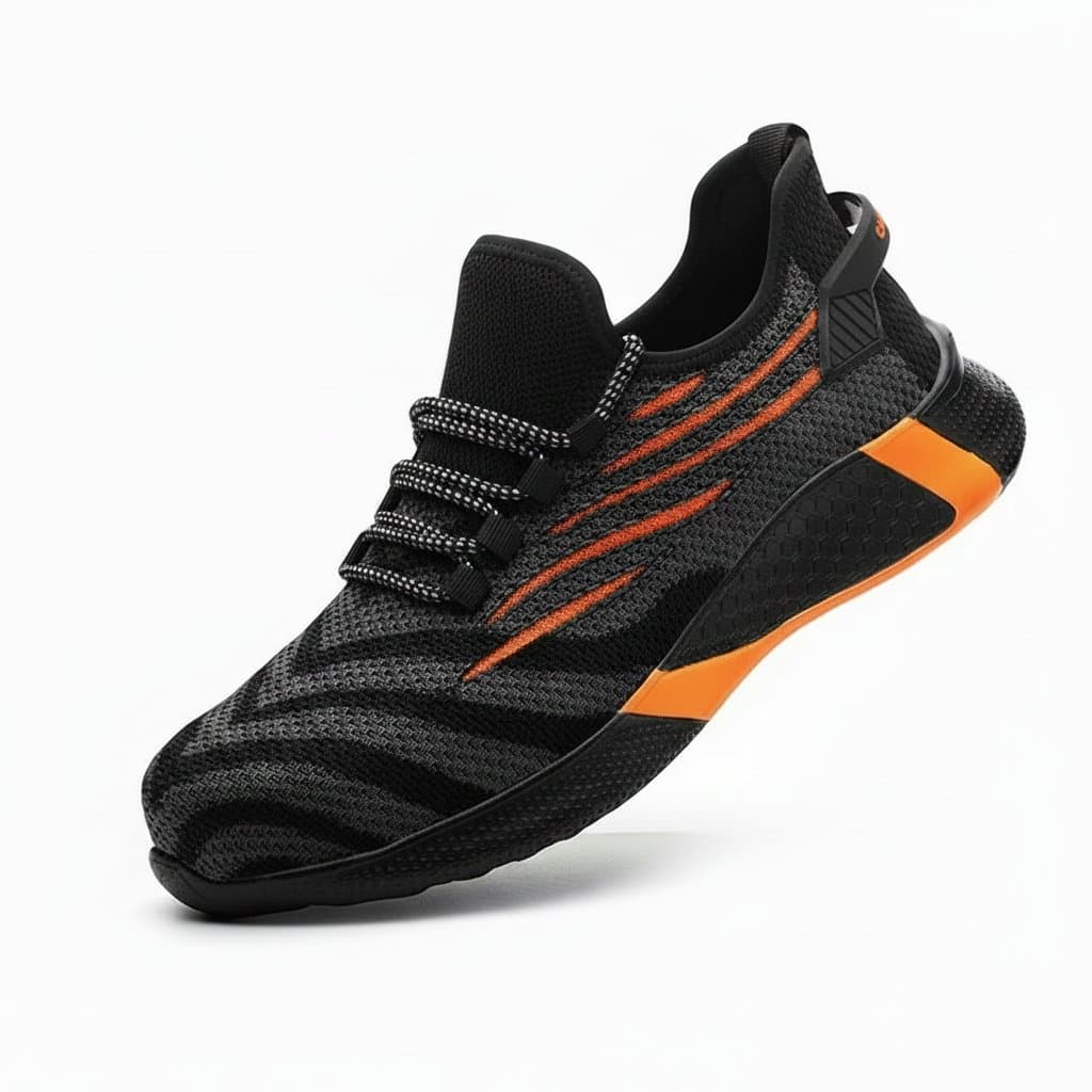 Unisex steel toe work safety boots with anti-stab and anti-smash protection, breathable design available in extended sizes including 48.