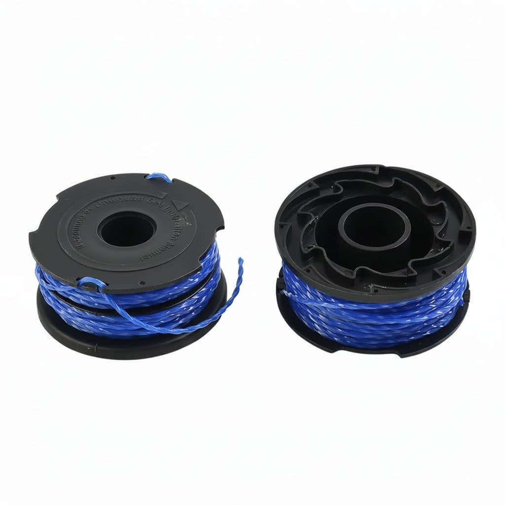 Two replacement spools for Black & Decker GL652 and GL653 trimmers, featuring durable line for garden and yard maintenance.