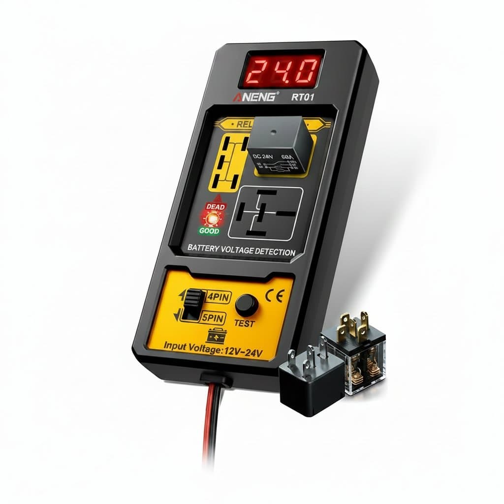 Automotive Relay Tester | 11-25V Car Battery Check | LED Indicator for Diagnostic