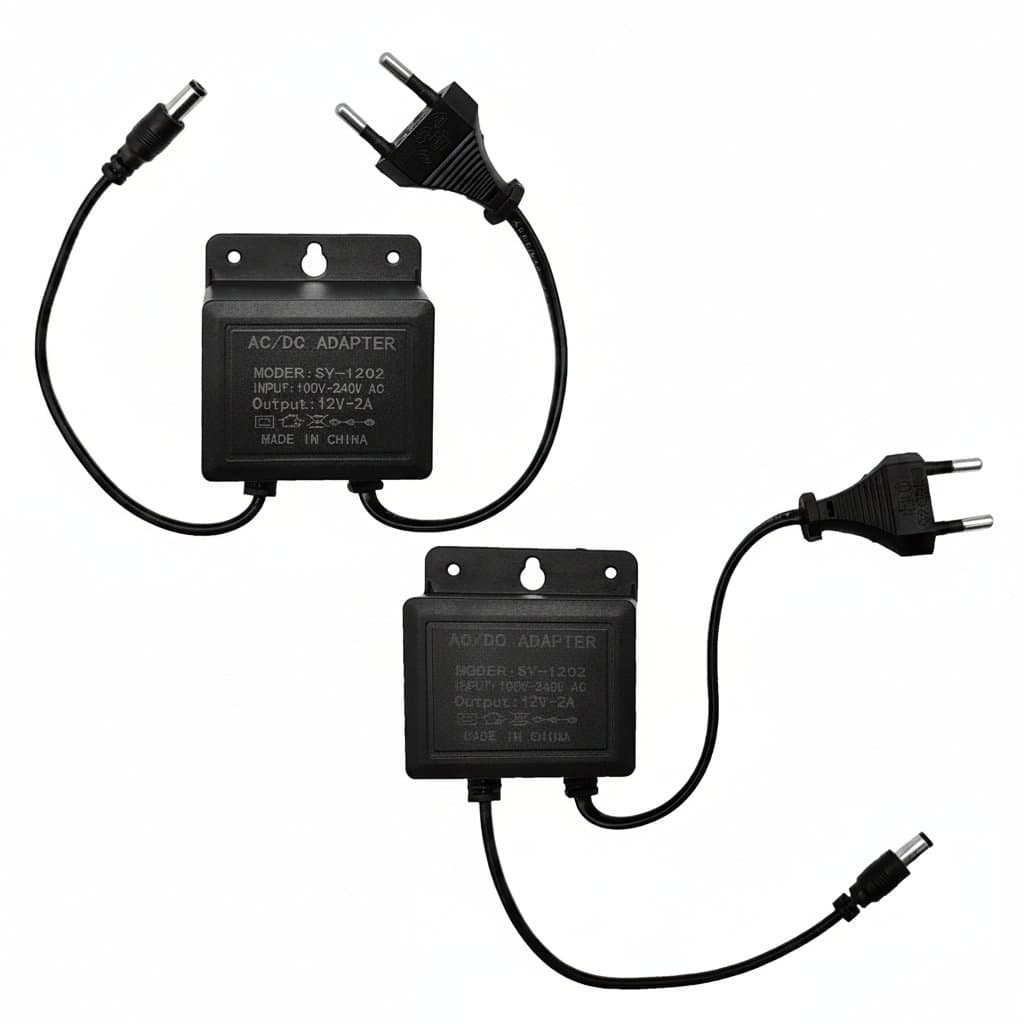 2pcs DC12V 2A EU Plug Power Adapter Waterproof Black For CCT - Premium Electronics & Components > Power Supplies with professional quality and features
