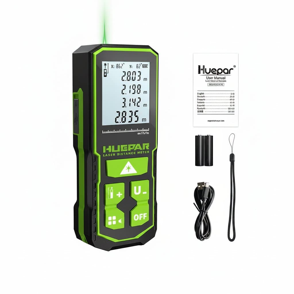 Laser Distance Meter | 60M, 100M, 120M Range | Green Laser Measurement - Professional Grade Tool