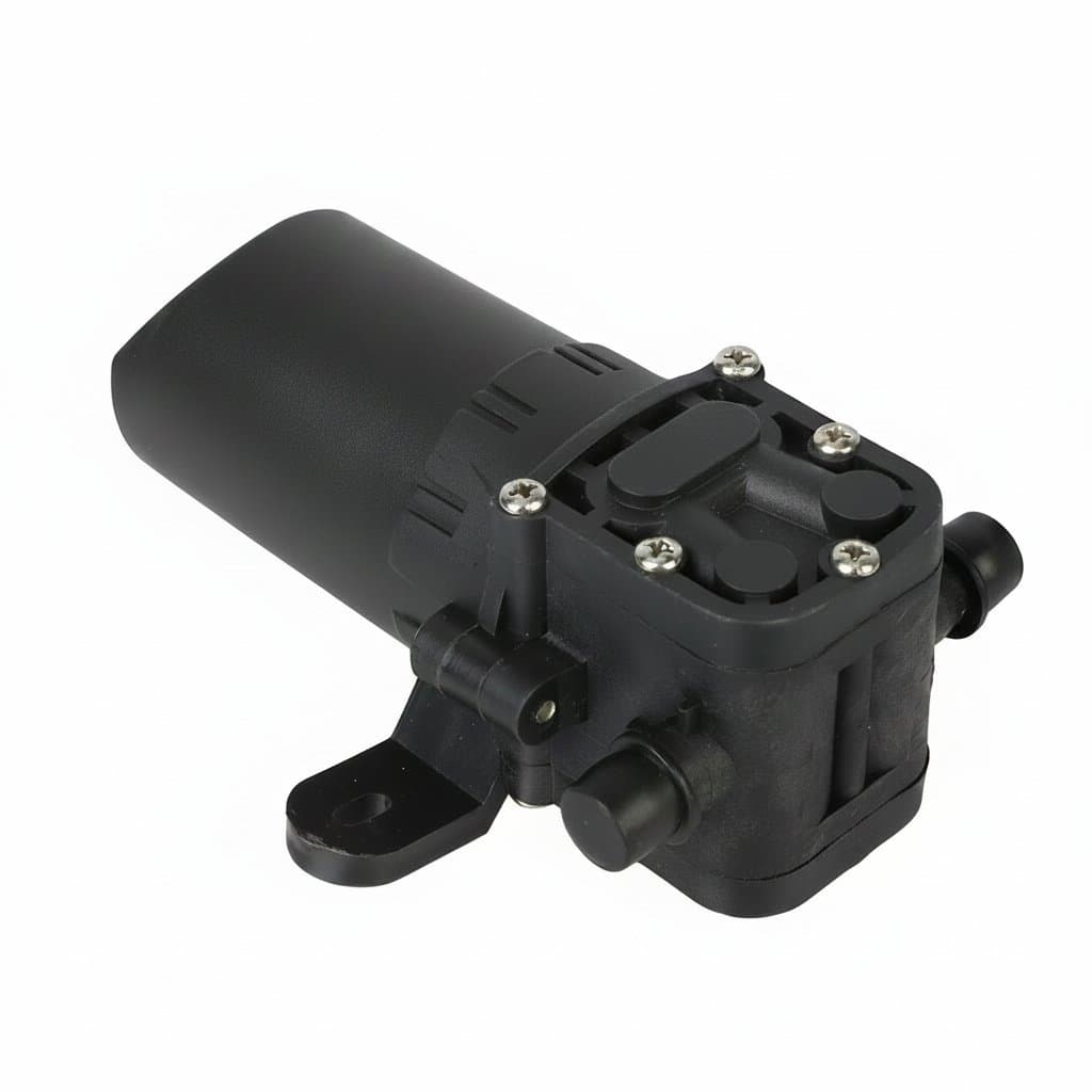 Micro high-pressure diaphragm water pump, 3.5L/min flow rate, DC12V powered for agricultural spraying and car wash applications.