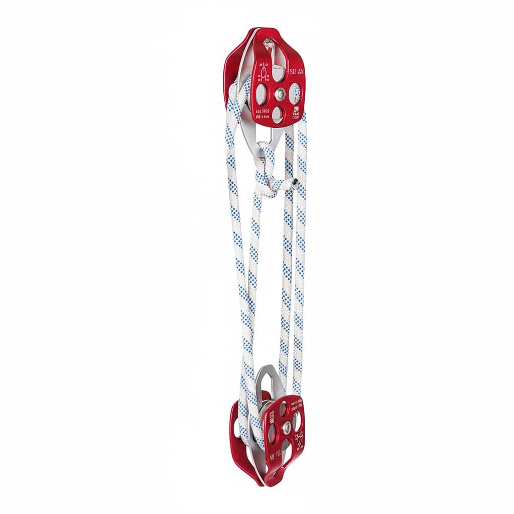 Heavy-Duty Block & Tackle Pulley System | 7700LB Capacity | 100FT Braided Rope for Lifting & Rigging