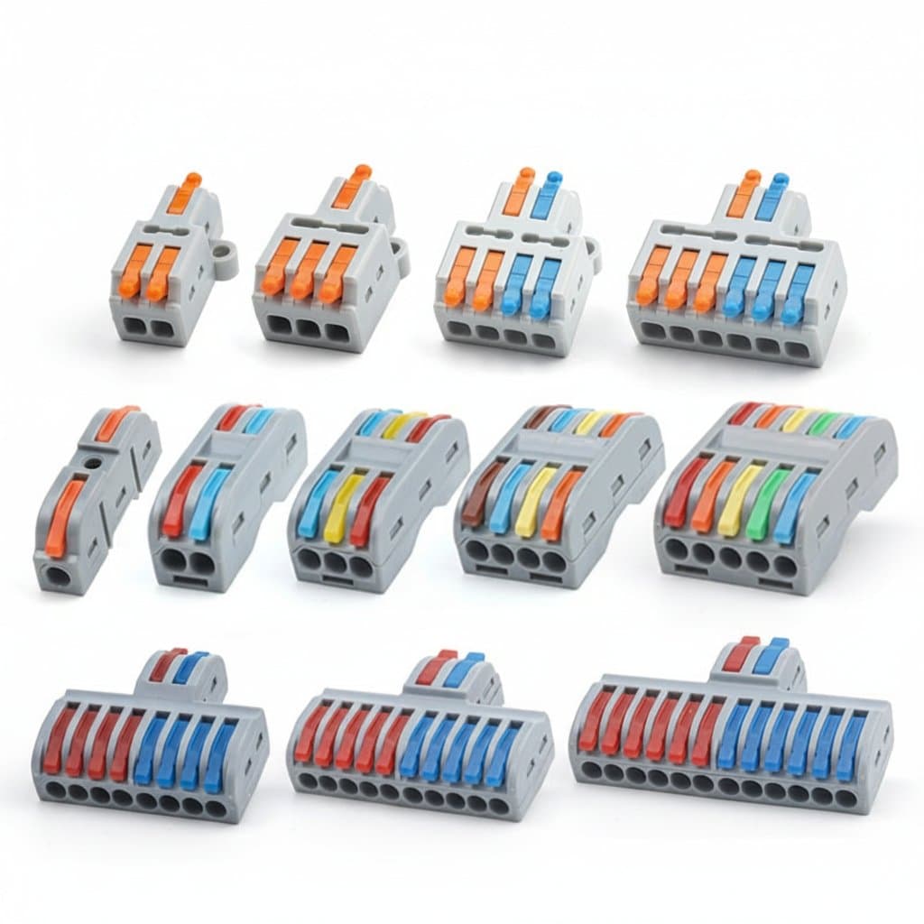 Push-In Wire Connectors | 5-Pack | Fast, Secure Electrical Splicing Terminal Blocks