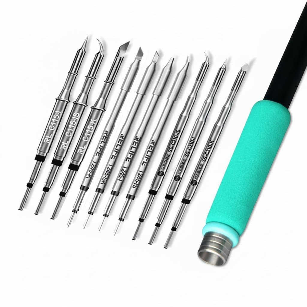 Soldering Iron Tip | C210 Super Fine Point | Compatible with GVM T210/T115 Stations