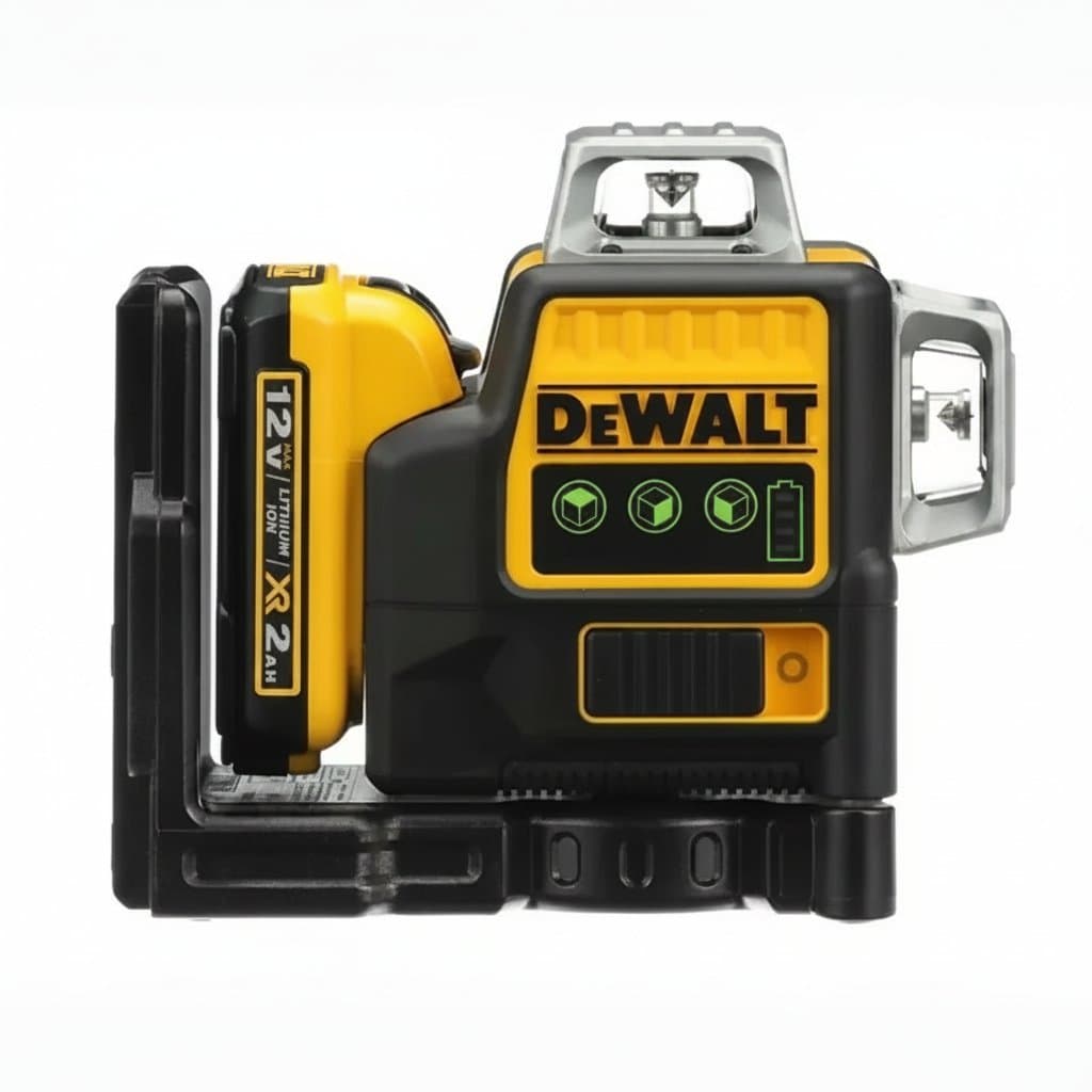 DeWalt Laser Level | 3-Sided 360° Vertical/Horizontal | 12-Line Green Beam | 12V Lithium