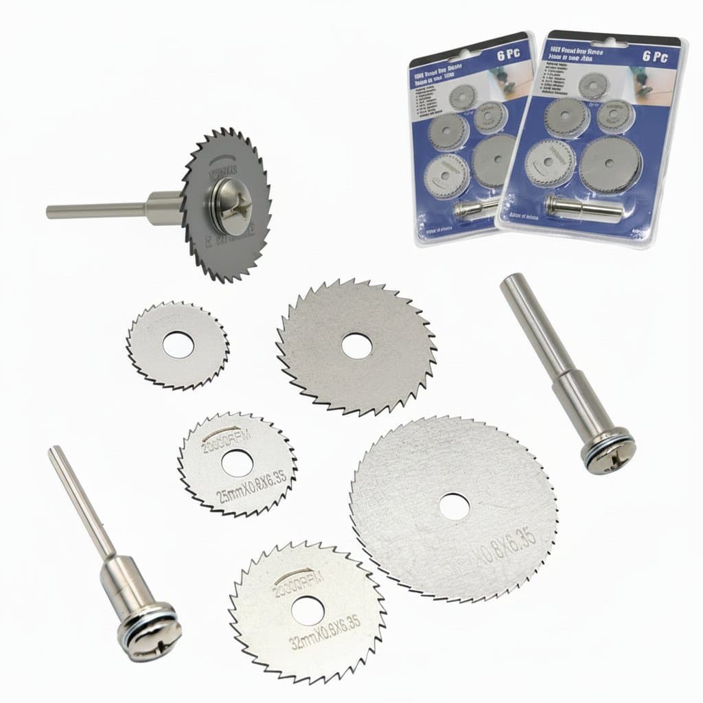 Rotary Tool Cutting Kit | 3.2mm & 6mm Shank Saw Blades | For Wood, Plastic & Metal - Image 1