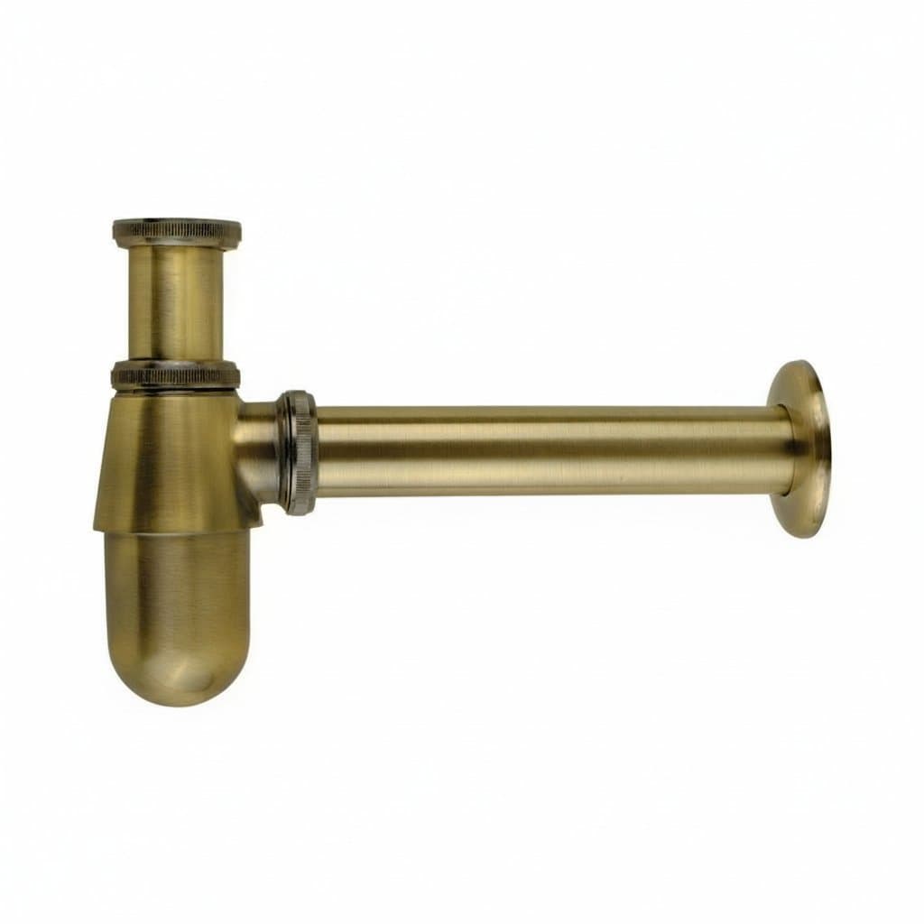 Antique Bronze Bottle Trap Waste | Basin Sink P-Trap Siphon | Bathroom Drain Kit