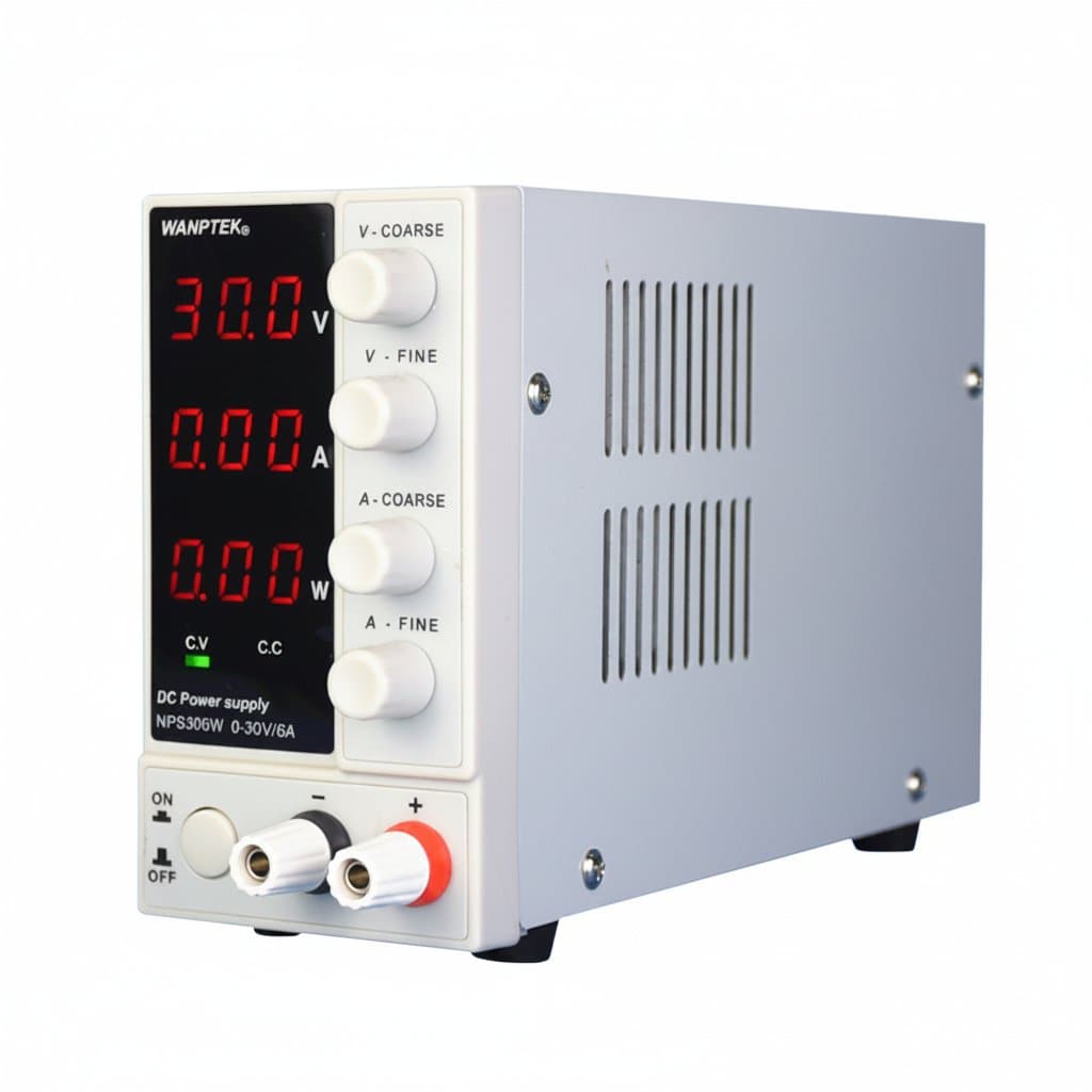Linear DC Power Supply | 0-30V 0-6A Adjustable Bench Supply for Electronics Testing