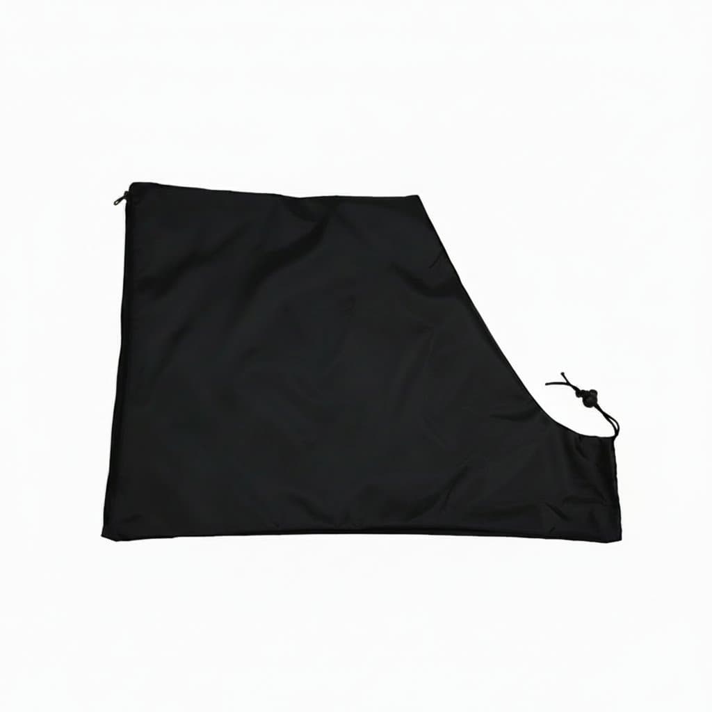 Adjustable Leaf Blower Rubble Sack, a black fabric bag with a drawstring.