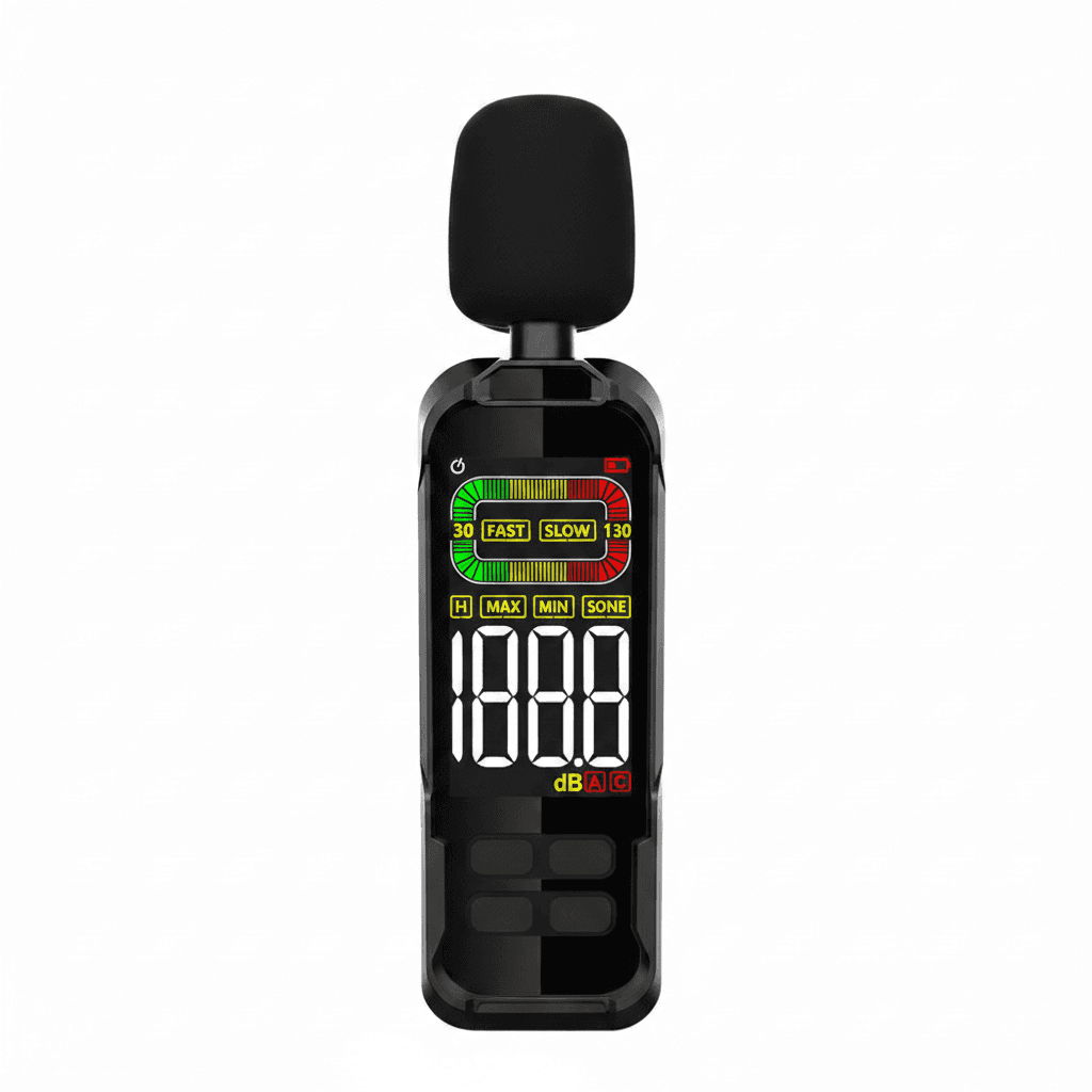 Digital Sound Level Meter | 30-130dB Decibel Range | Noise Measurement Tool
