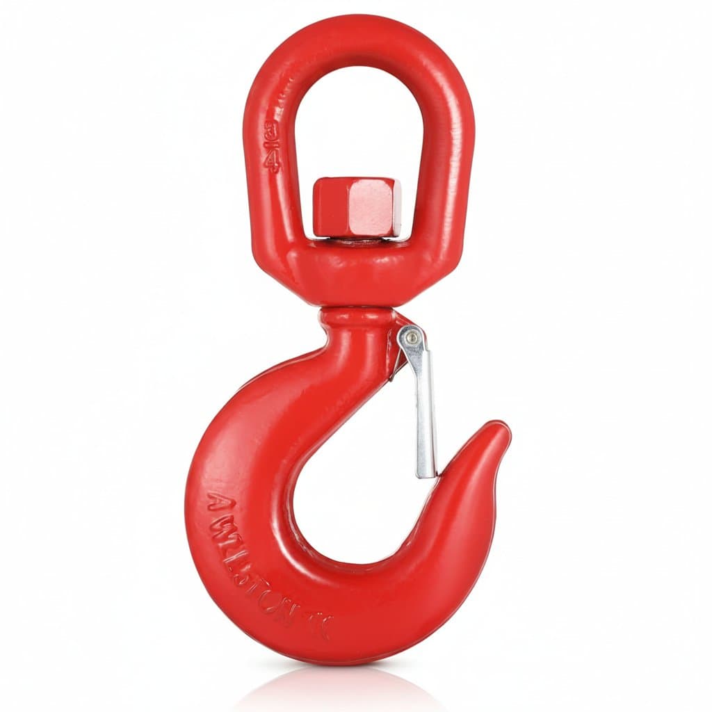 3-Ton Swivel Hook | G80 Alloy Steel Rigging Hook with Safety Latch for Secure Lifting