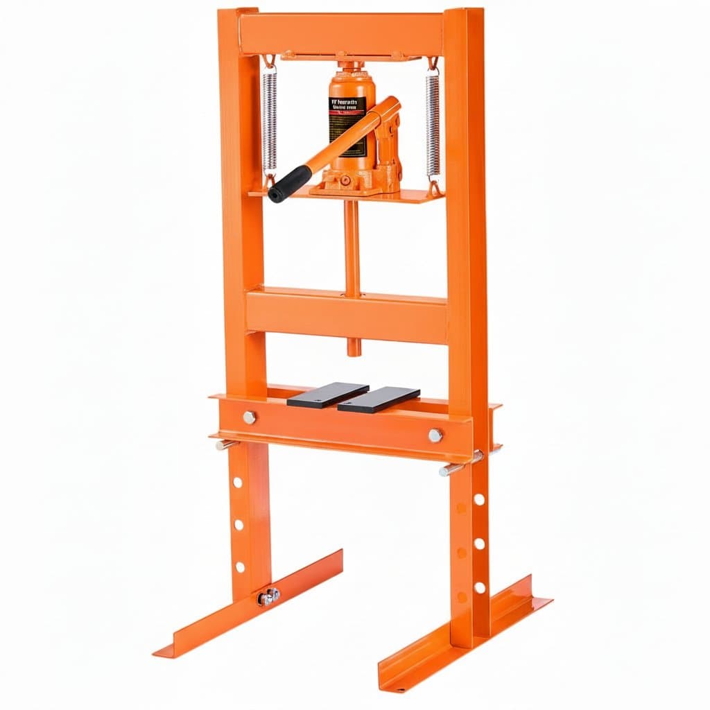 6-Ton H-Frame Hydraulic Shop Press | Heavy-Duty Garage & Workshop Floor Press with Plates