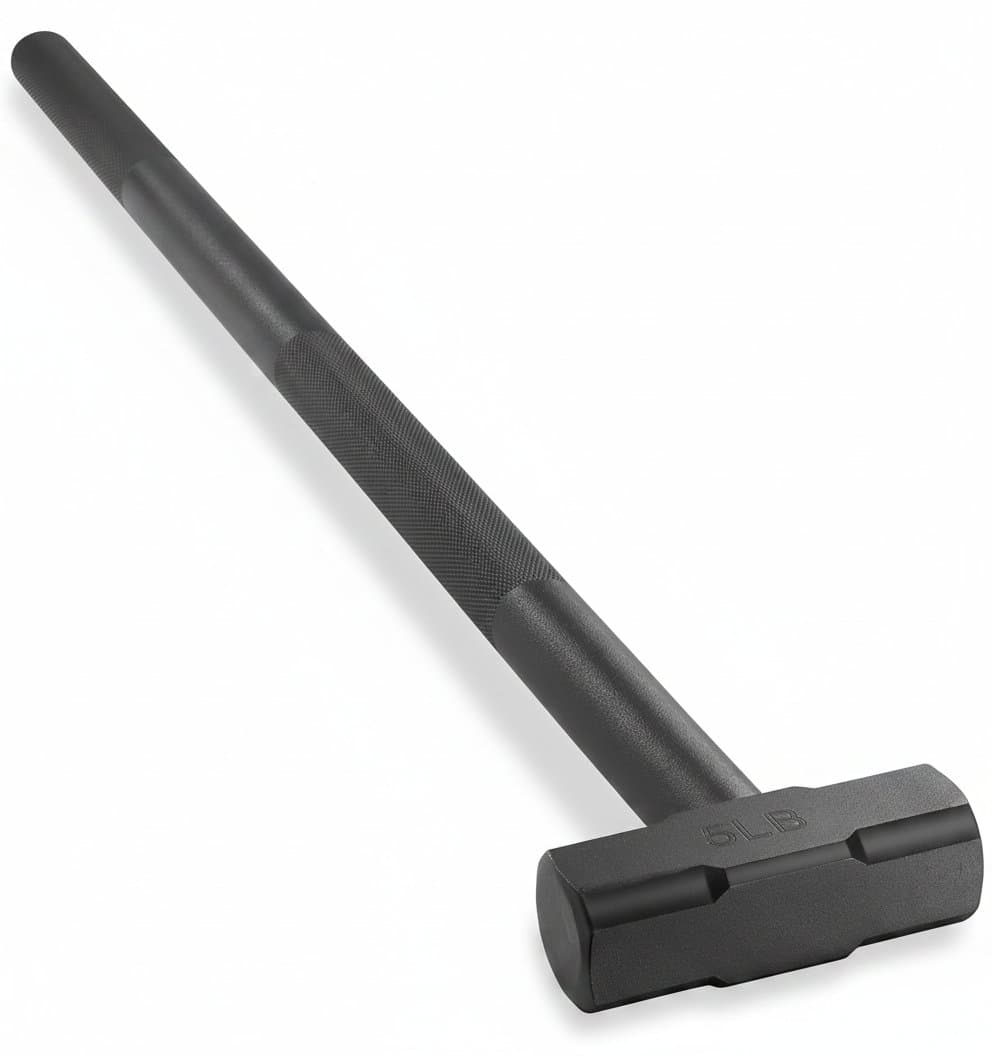 Steel slam hammer for dynamic gym strength training, functional sledge hammer designed for power and conditioning exercises.
