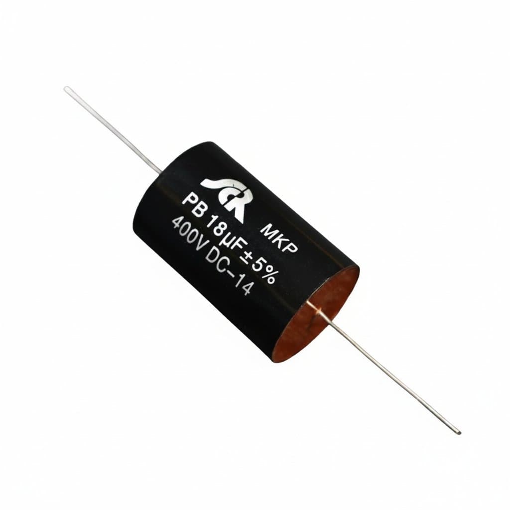 SCR premium MKP capacitor with copper feet, 400V to 630V rating, values from 0.22uF to 47uF for audio and power applications
