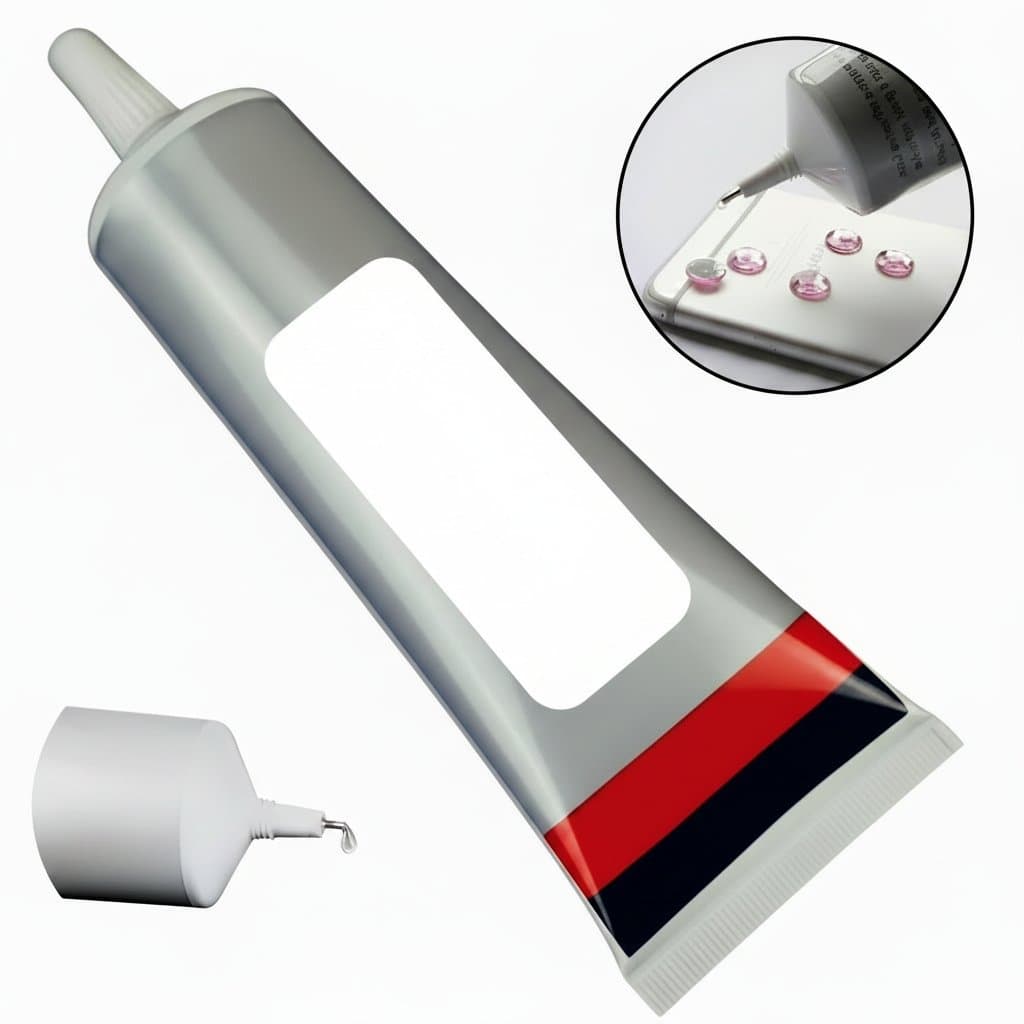 B7000 50ml Multipurpose Industrial Adhesive for DIY crafts, phone repair, and rhinestone jewelry making in a clear bottle with precision tip.