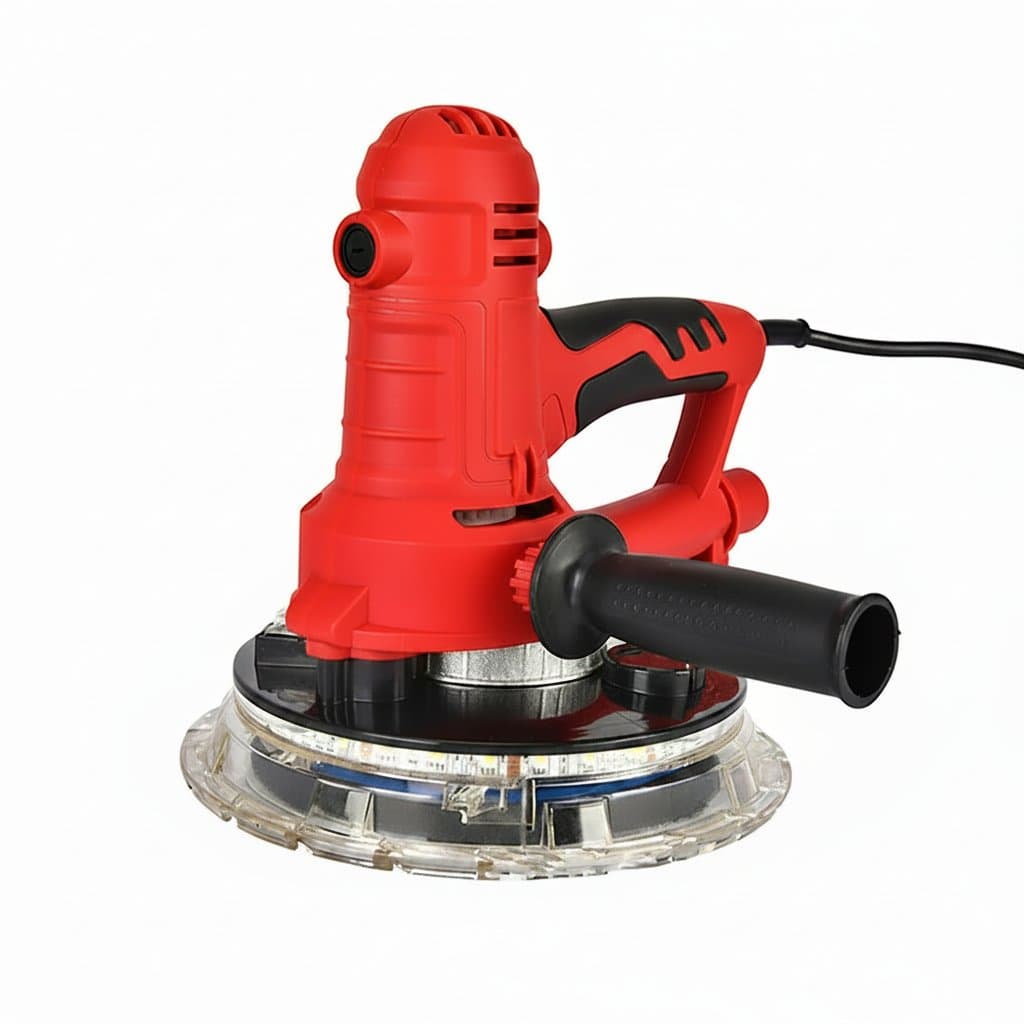 Electric drywall sander with LED light and self-priming dust-free system for wall putty polishing and home decoration.