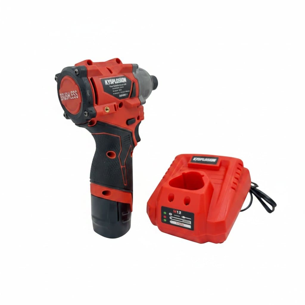 12V brushless cordless screwdriver and drill driver set for Milwaukee M12 batteries, compact for precise fastening.