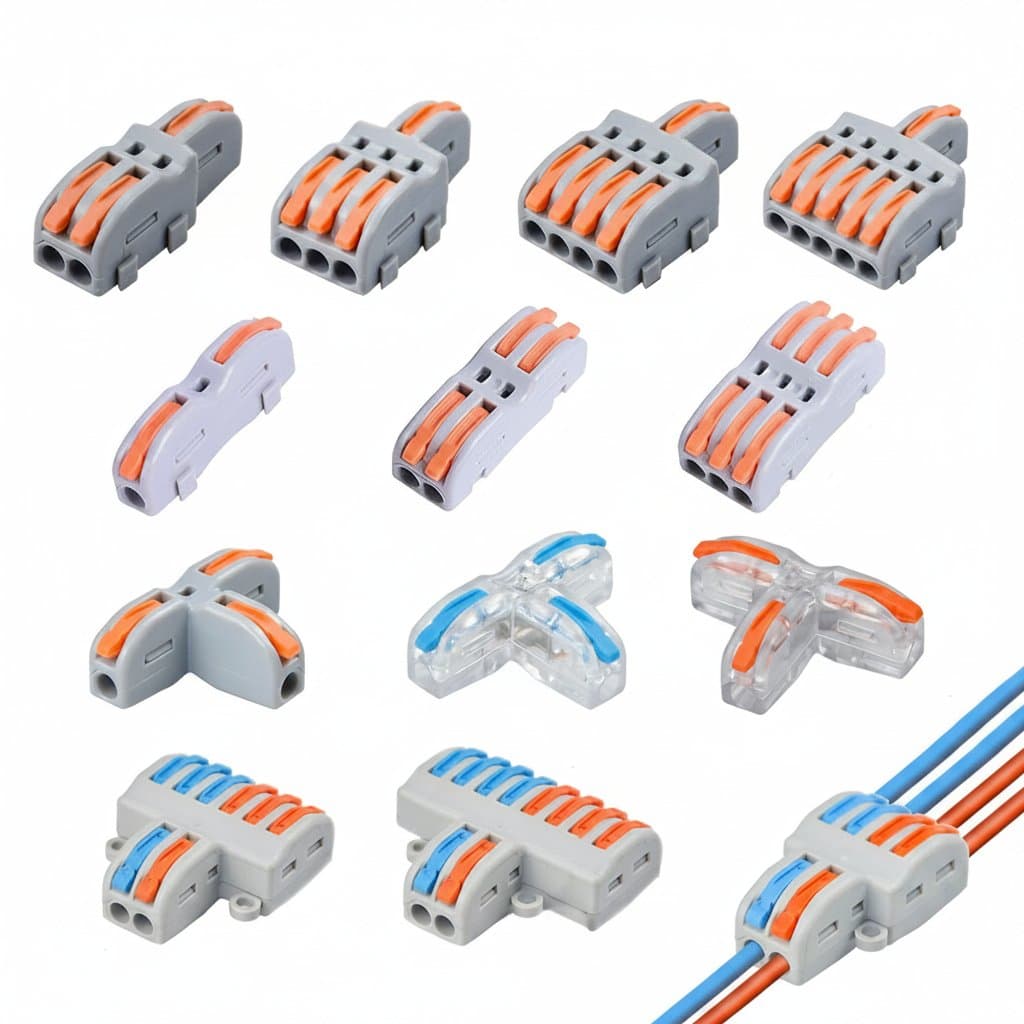 Push-In Terminal Blocks | 1-in-5 Out Compact Splitter | Fast Electrical Connectors - Image 1