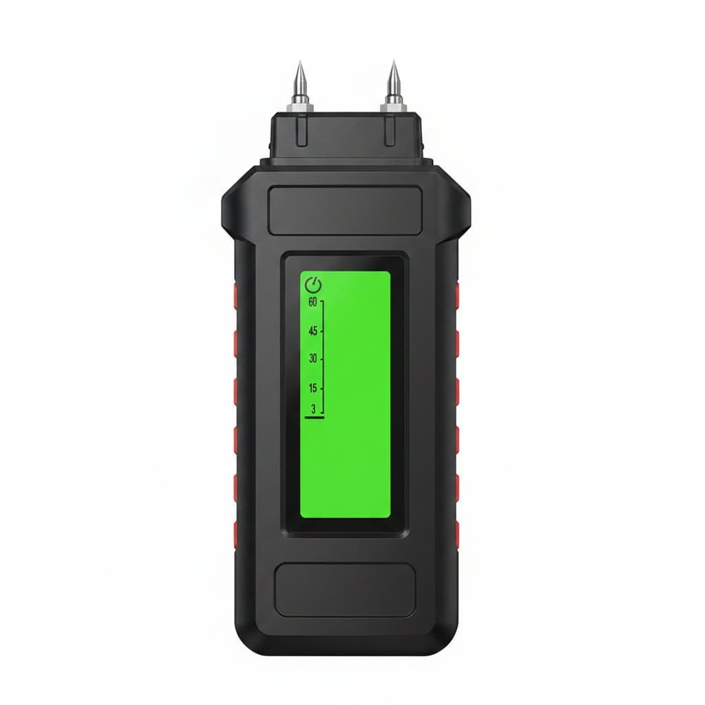 Digital Wood Moisture Meter | Humidity Tester for Lumber & Building Materials | LCD Display - Professional Grade Tool