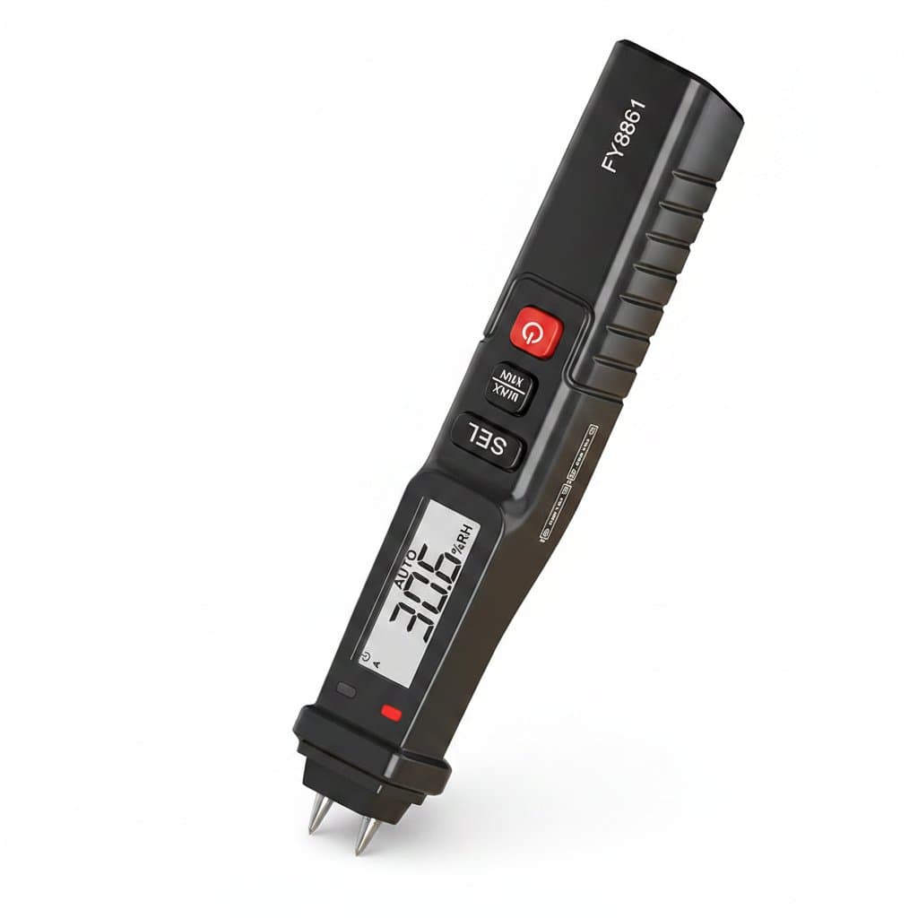 Digital Moisture Meter for Wood & Building Materials | LCD Display | Model FY8861