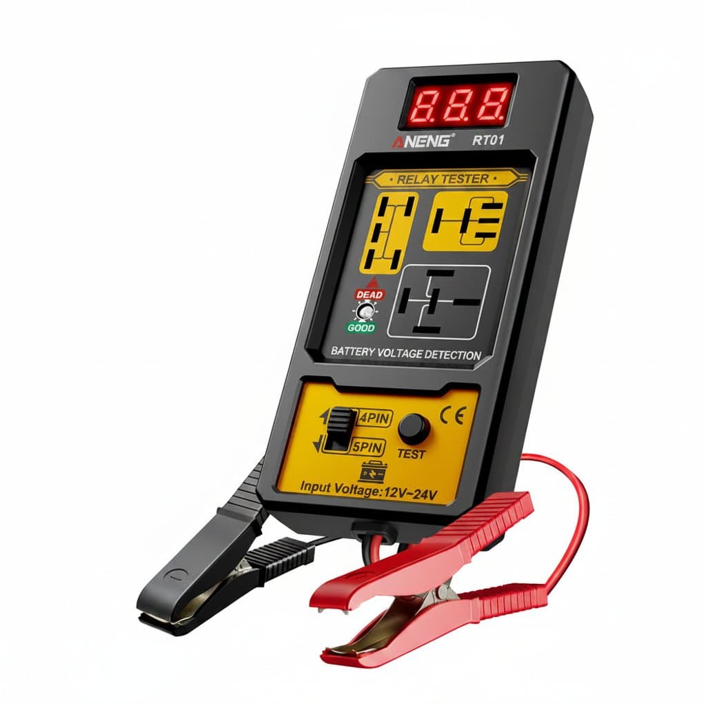 Relay Detector | 11-25V Digital Voltage Tester for 4/5 Pin Automotive Relays | ANENG RT01 - Professional Grade Tool