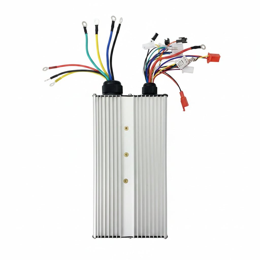 High-power 48V to 84V 3000W brushless motor controller for e-bikes and e-motorcycles, featuring 18/24 MOSFETs and dual-mode operation.