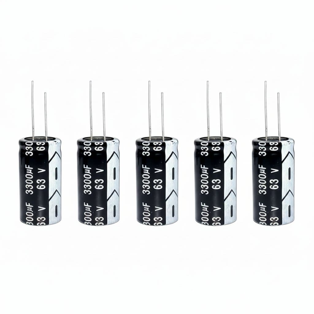 10PCS CBB polypropylene film capacitor assortment with voltage ratings from 63V to 2000V and values including 0.1uF, 0.47uF, and 1uF.