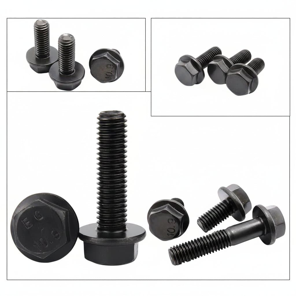 M8 M10 M12 Flange Bolts | 10.9 Grade Alloy Steel | Hexagon Head Non-Serrated