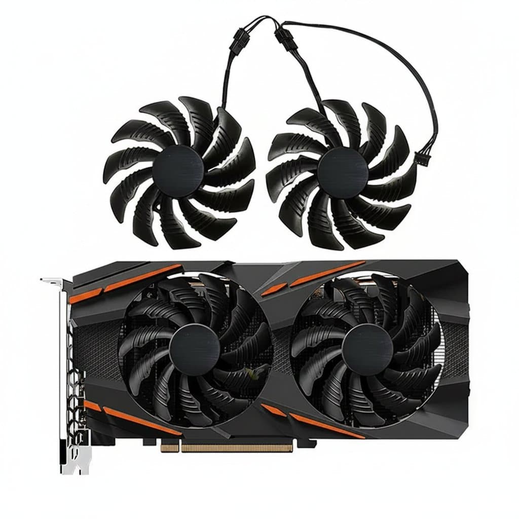 For Gigabyte GTX 1050 1060 1070 960 RX 470 480 570 580 Video Card Fan 88MM T129215SU Graphics Card Replacement Cooling Fan