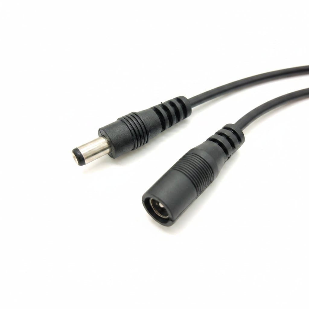 DC Power Extension Cable | 5.5x2.1mm Male to Female | 12V/24V for CCTV, LED Strips & Adapters