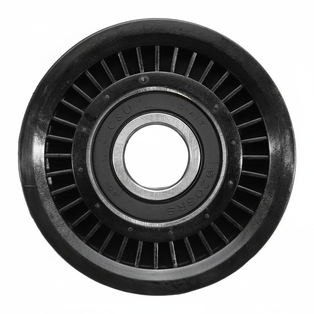 A/C belt tensioner pulley adjuster part numbers 73131AC000 and 73131FC000 for Subaru Baja, Impreza, Legacy, and Forester 2.5L models.