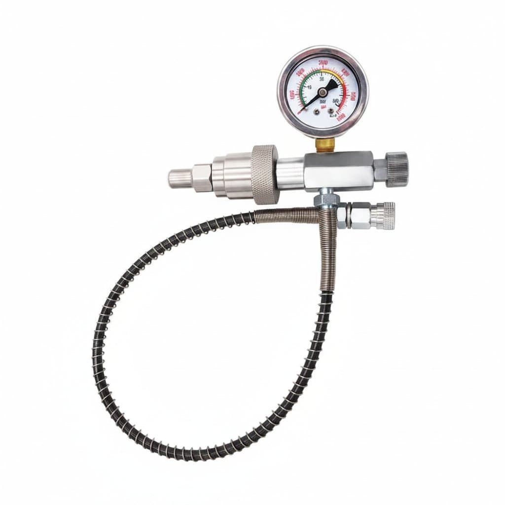 SCBA Fill Station Adapter | CGA347 Hand-Tight Connector | 50cm High-Pressure Hose - Image 1