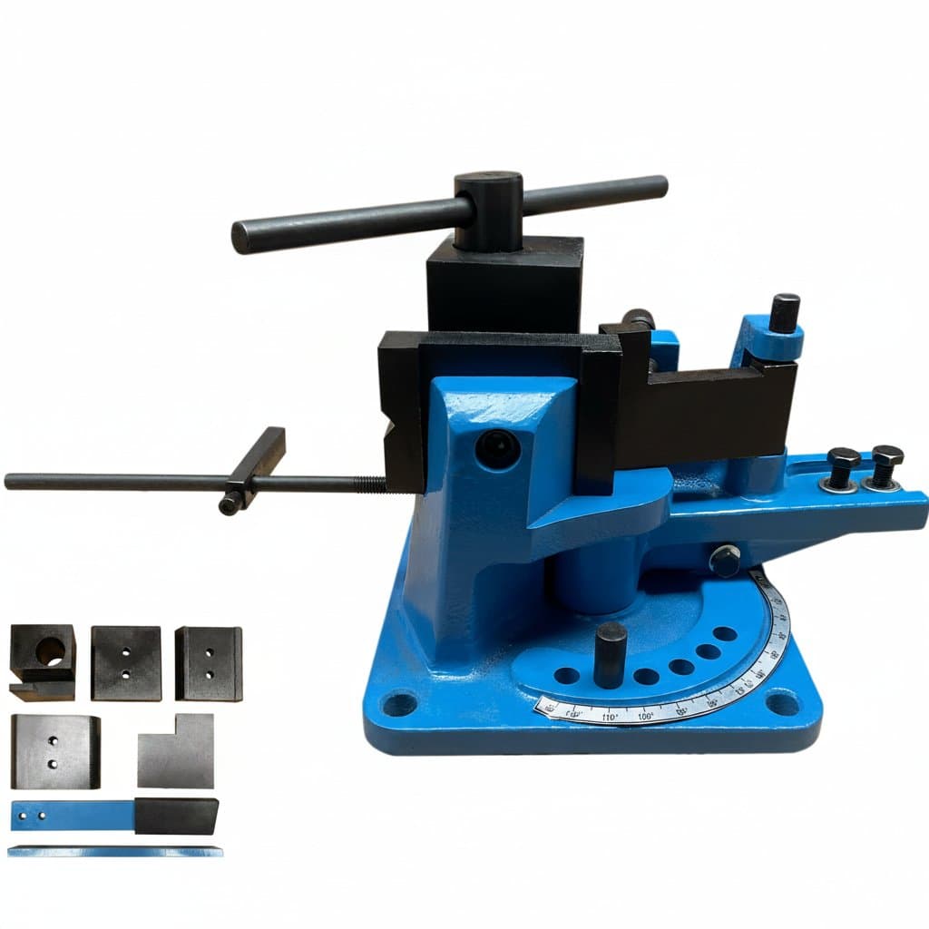SucceBuy UB-100 manual pipe bender with detachable lever for hot and cold steel tube, a universal 120-degree bending machine.