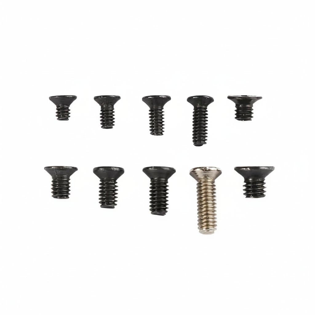 500-piece computer screw assortment kit with M2, M2.5, and M3 screws compatible with laptop and notebook repair for brands like IBM, HP, and Dell.