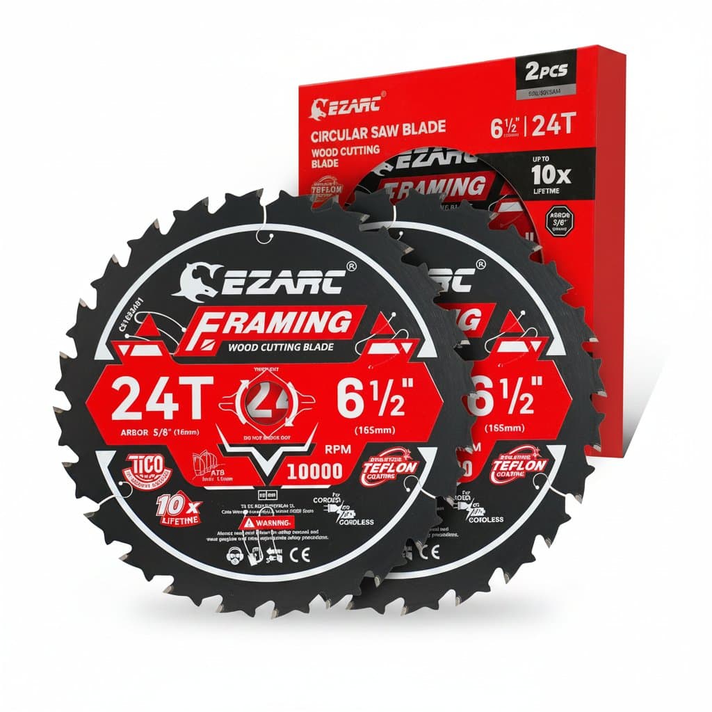 Framing Saw Blades | 6-1/2 Inch | Ultra-Thin 1.5mm Kerf for Wood & Nail-Embedded Cuts - Image 1