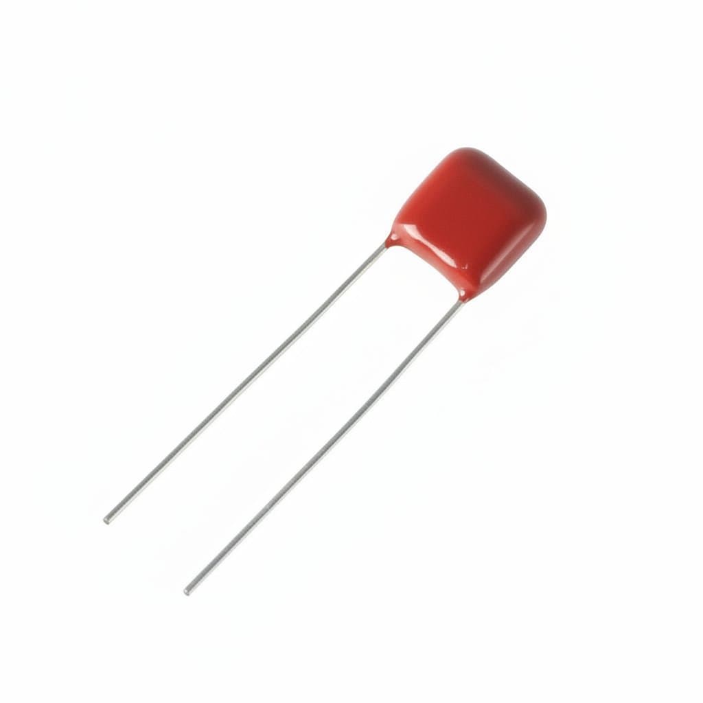 40PCS assortment of 100V CBB polypropylene film capacitors including 100nF, 150nF, 220nF, 330nF, and 470nF values for electronics projects.