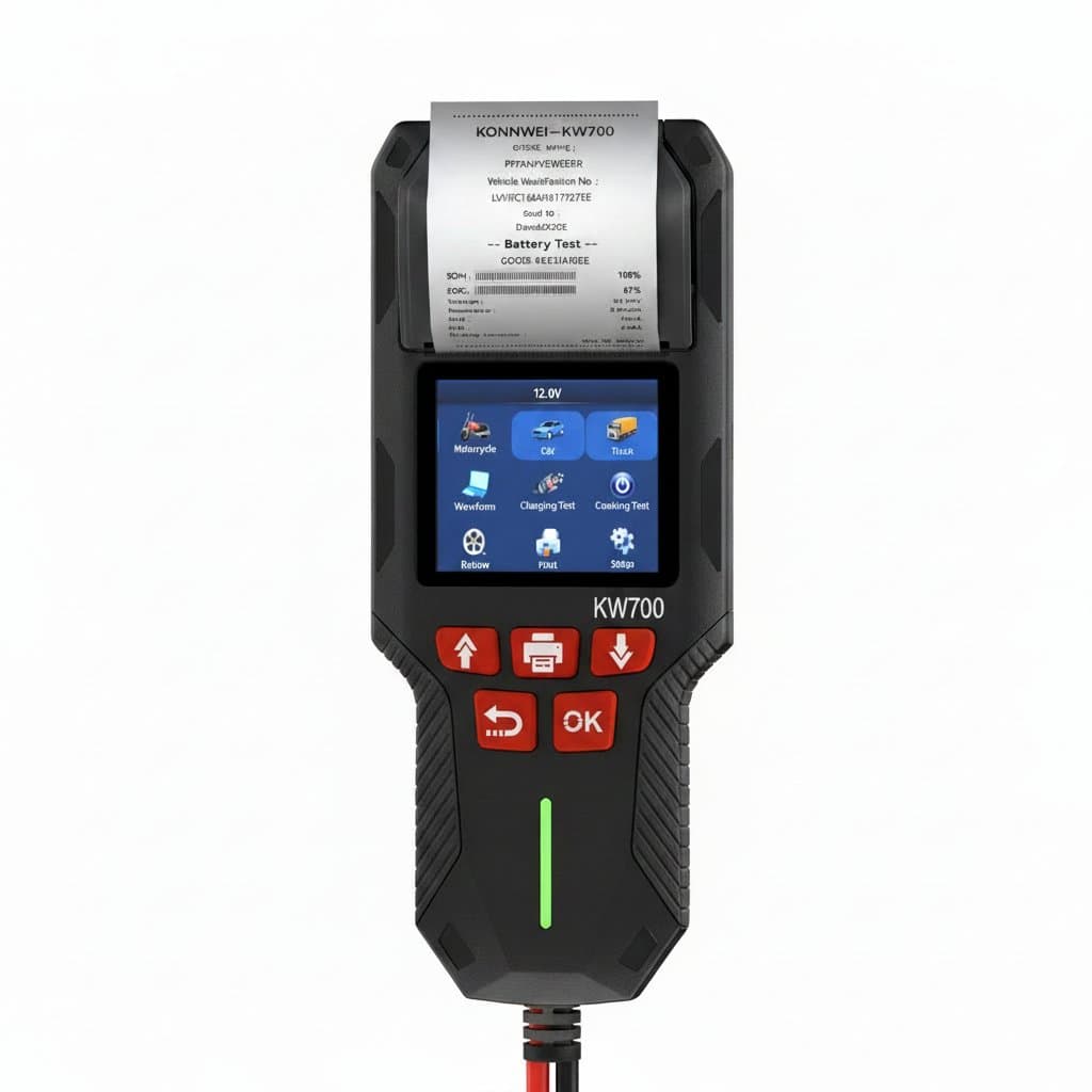 Car Battery Tester | 12V/24V Battery Analyzer | 10-2000 CCA Test & Print