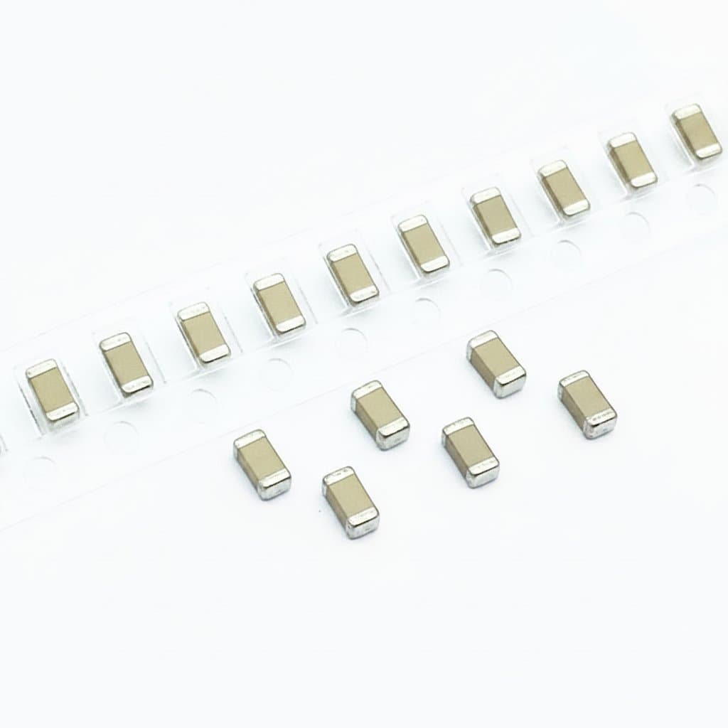 20PCS 1206 SMD capacitor assortment with values from 1UF to 220UF and voltages from 10V to 200V, X7R and X5R dielectrics.