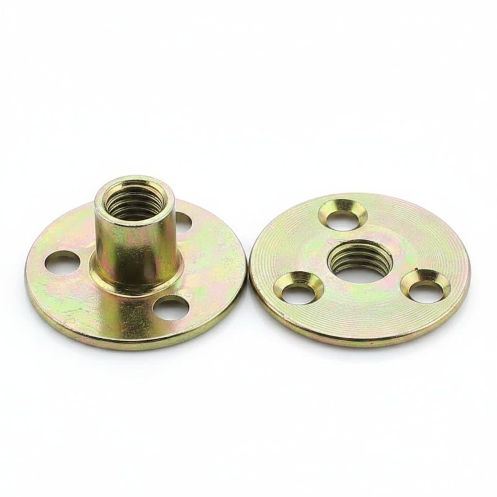 Furniture Lock Nuts | M8 M10 Three-Hole Flange Coupling | Heavy-Duty Sofa Foot Fasteners - Image 1