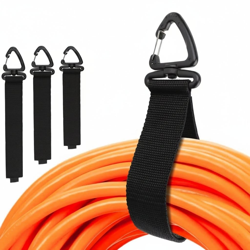 Cable Management Straps | Heavy-Duty Nylon Cord Organizer | 10-Pack