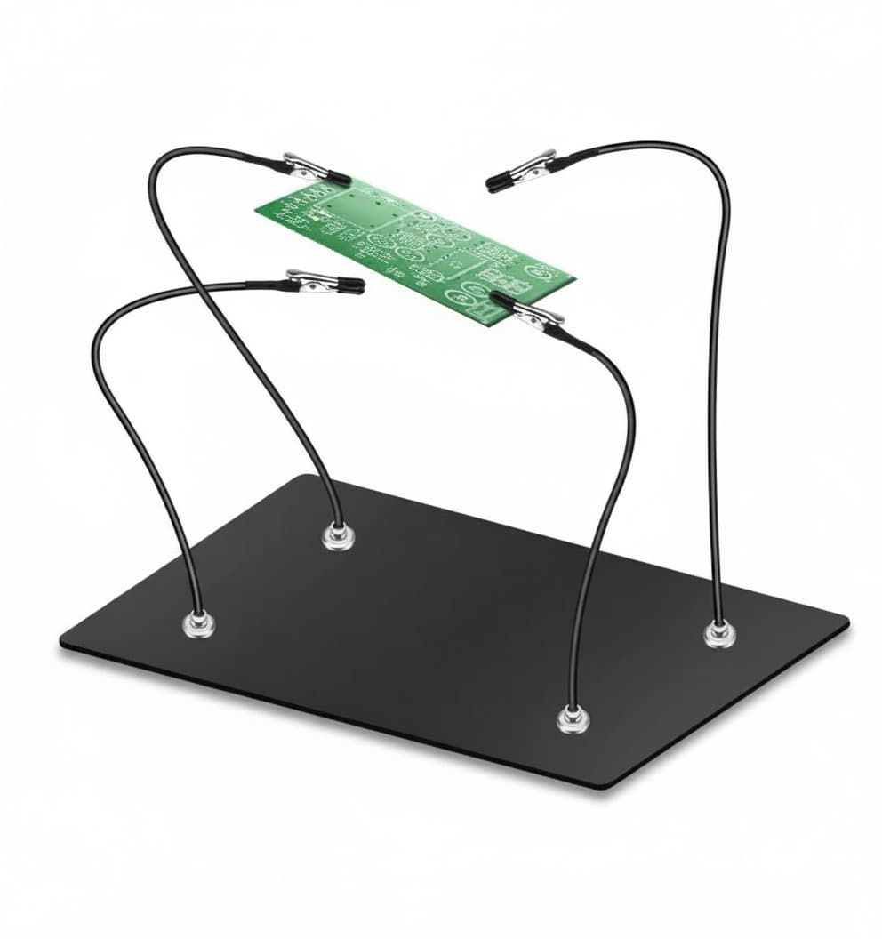 Magnetic PCB Holder | Soldering Fixture with Alligator Clips | Multi-Function Workstation - Professional Grade Tool