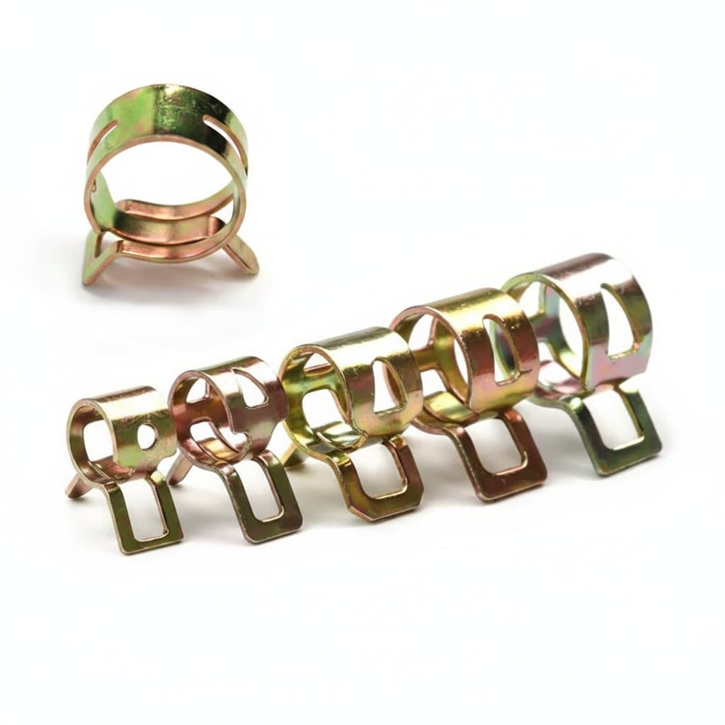 Spring Hose Clamps | 65MN Manganese Steel | 5mm to 25mm ID, Galvanized - Professional Grade Tool