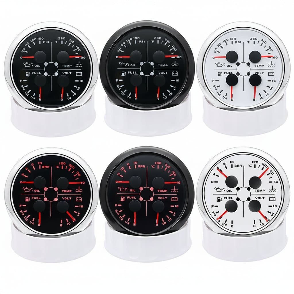 AD 85MM Fuel Pressure Measurement 4 In 1 Multifunction Gauge - Premium Automotive & Powersports > Fuel Pressure Gauges with professional quality and features